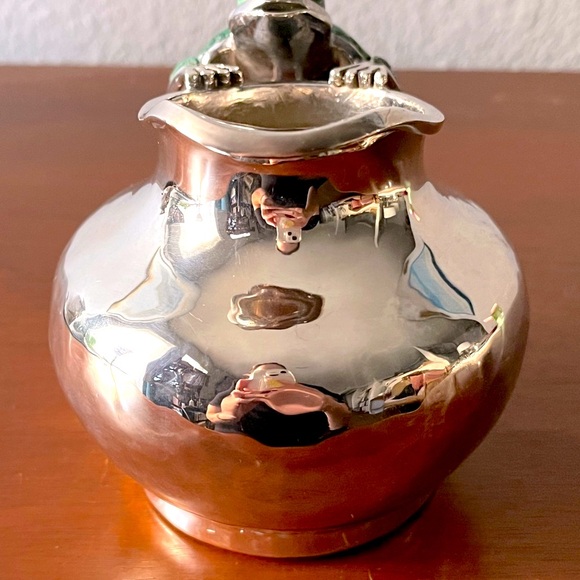 💚Emilia Castillo Ltd Ed. Mexico Semi Precious Sterling Silver Frog Creamer💚 - Picture 10 of 11